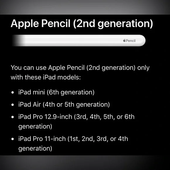 Apple Pencil 2nd Gen for iPads - Picture 2 of 2